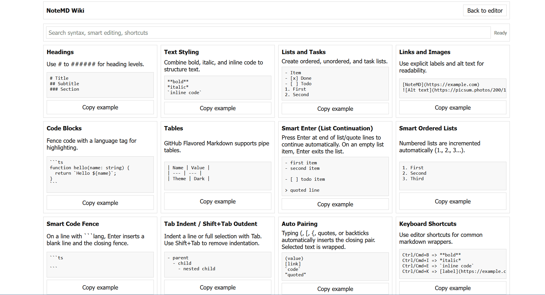 Notemd markdown content
